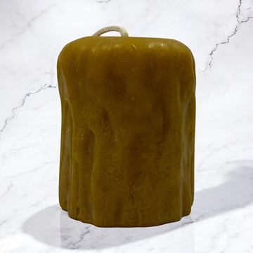 Chandelle Pilier fondant en cire d’abeille naturelle