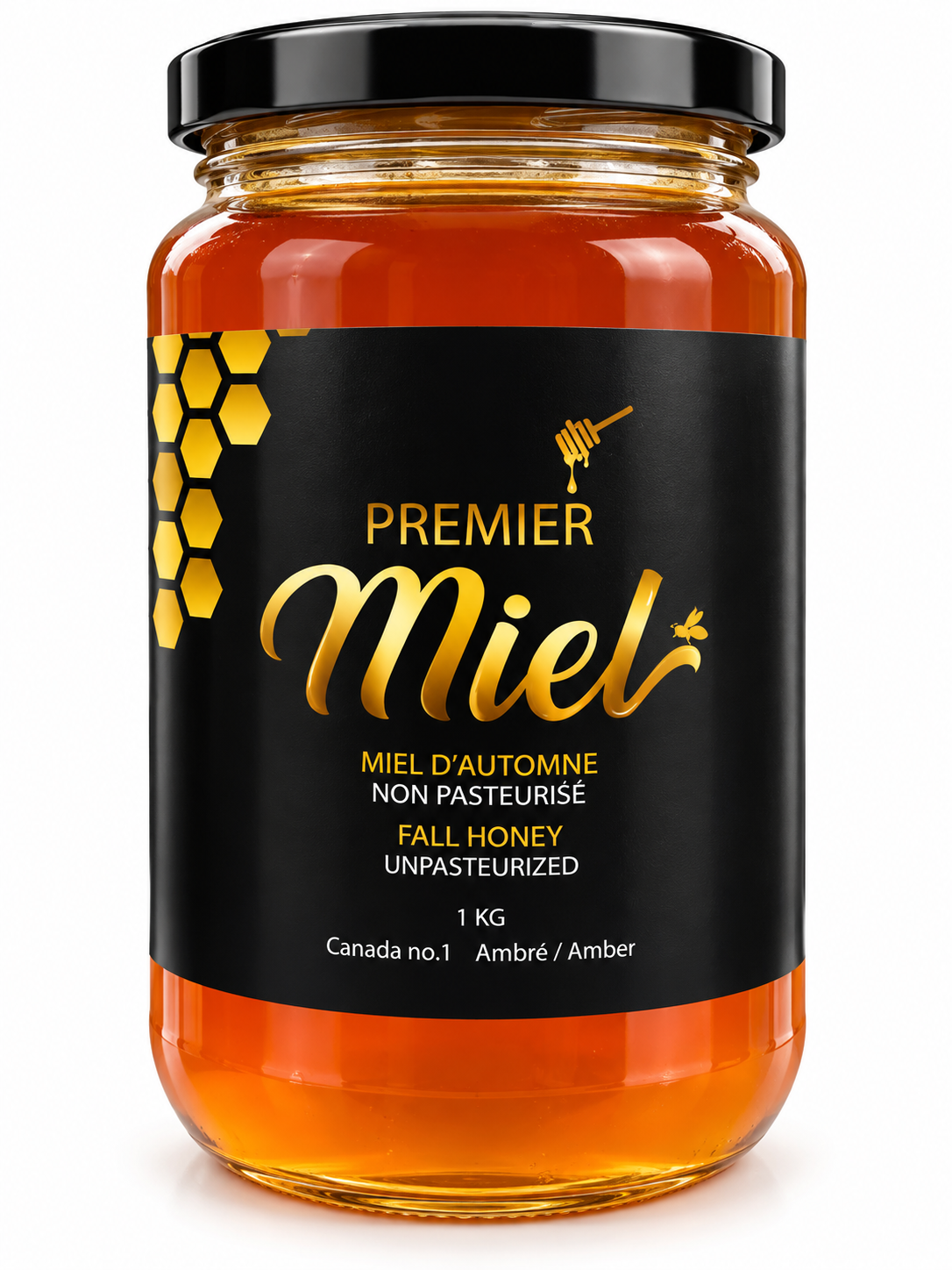 Pot de miel d’automne québécois 425 g – Premier Miel