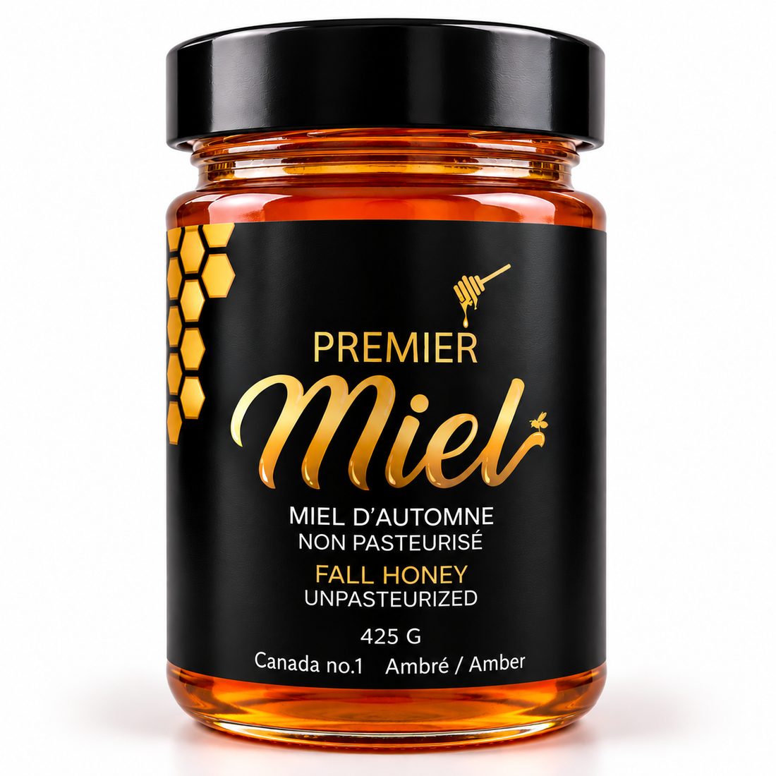 Pot de miel d’automne québécois 425 g – Premier Miel