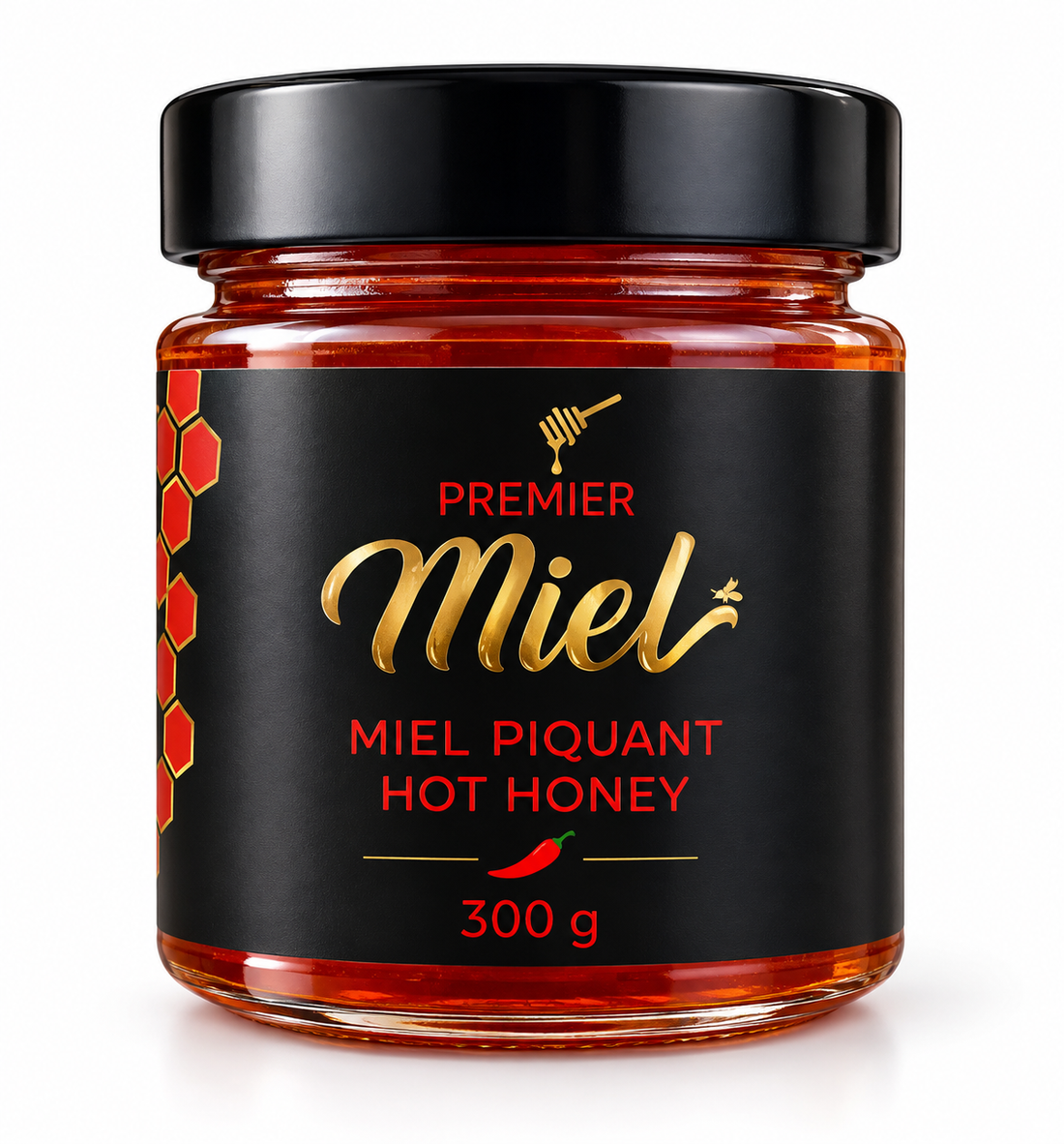 Pot de miel piquant québécois au piment 300 g – Premier Miel