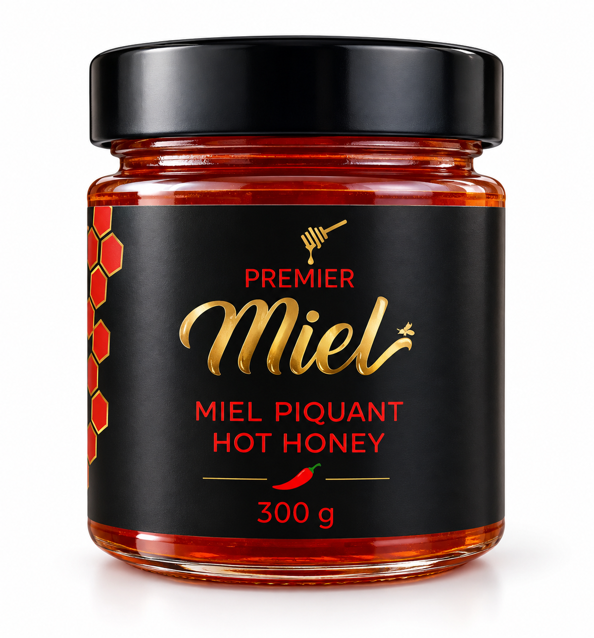 Pot de miel piquant québécois au piment 300 g – Premier Miel