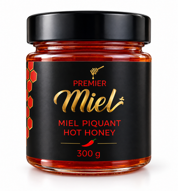 Pot de miel piquant québécois au piment 300 g – Premier Miel